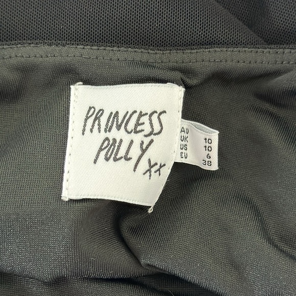 Princess Polly Gina Asymmetric Mini Dress Black - Picture 3 of 3